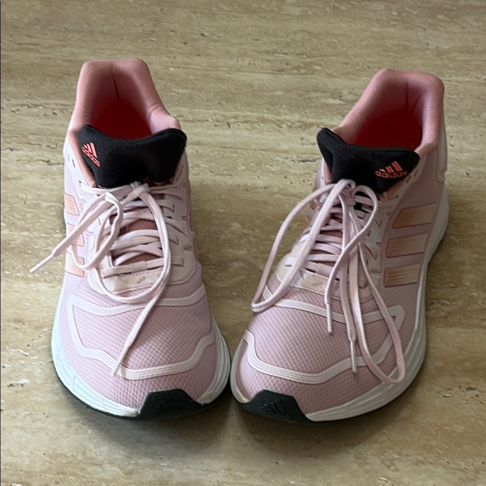 Adidas Pink and Black Athletic Shoes with Breathable Mesh-Excellent Condition